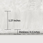 White Runner Rug for Bedroom 2x6 Fluffy Shaggy Rug Soft Plush Fuzzy Area Rug Bedside Runners for Hallway Kids Teens Baby Nursery Living Room with Non Slip Modern Indoor Decor Carpet