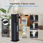 Humidifiers Large Room Bedroom with 7 Colors Light, 2.1Gal(8L) 3 Speed Quiet Ultrasonic Cool Mist Humidifier with 360° Nozzle, Humidity Setting, Timer,Aroma Box for Home Plant Baby Yoga Sleep (Blue)