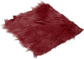 PATIKIL 12" Locker Rug, Small Area Rug Mini Faux Fur Rugs Small Locker Carpet Soft Fluffy Tiny Photography Props Square for Nail Photo Tabletop Background Picture Decoration, Red