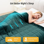 Wemore Minky Dot Weighted Blanket for Adults Queen Size 20 lb, Soft Heavy Blanket for Stress Relief and Sleep Promotion, Breathable Blanket for All-Season with Glass Beads, Dark Green 60 x 80 inches