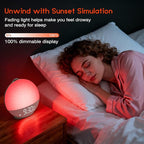 Sunrise Alarm Clock White Noise Machine, Sunset Simulation, 30 Soothing Sounds, 12 Color Night Light, Dimmable Sunlight Lamp Wake Up Light, Digital Clock for Kids Teens Heavy Sleepers Adults Bedrooms