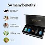 Winter Essential Oils Set for Diffuser - Large 100% Pure Holiday Essential Oil Blends Gift Set with Frost Chill Defend and Breathe Blends - Perfect Aromatherapy Gift for All Occasions (4x30mL)