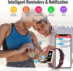 Fitness Tracker with 24/7 Heart Rate, Blood Oxygen Blood Pressure Sleep Monitor, Activity Trackers 5 ATM Waterproof,Step Calorie Counter Pedometer Health Smart Watch for Women Men