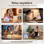 Jellyfish Diffuser 280ml, Cute humidifier, with Remote Control Timer, 7 Color LED Night Light, Essential oiluser Suitable for Home Office, Hotel spa Yoga Room, auto Shut-Off