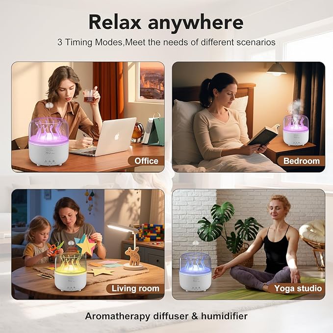 Jellyfish Diffuser 280ml, Cute humidifier, with Remote Control Timer, 7 Color LED Night Light, Essential oiluser Suitable for Home Office, Hotel spa Yoga Room, auto Shut-Off