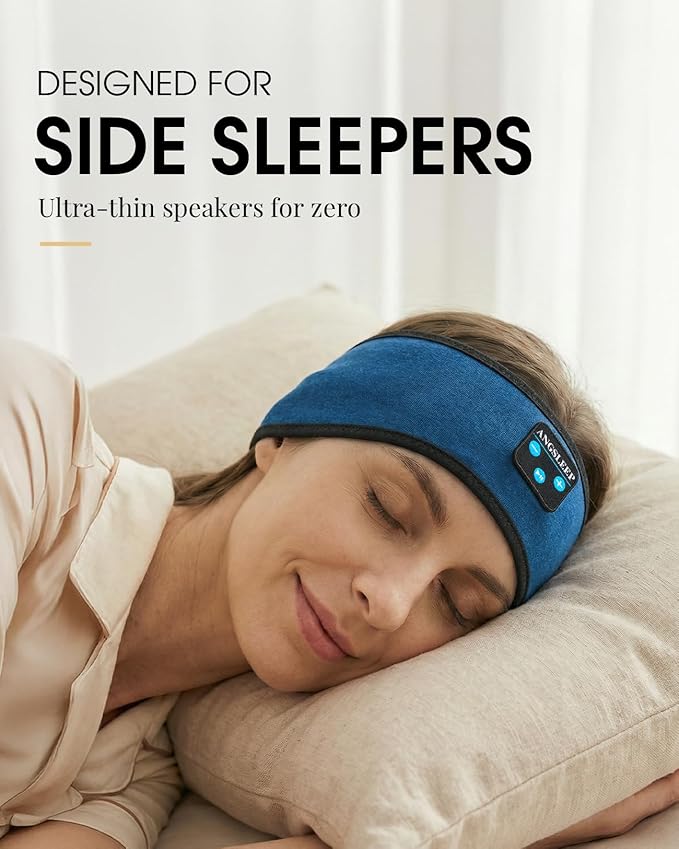 Sleep Headphones - Headband Headphone | Wireless & Wired Palyback 2in1 | Sleeping Headphones Bluetooth Headband for Side Sleeper, Elastic Band Wireless Eye Mask Tech Gadgets Gifts