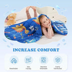 HOSUKKO Weighted Blanket - 10 lbs Blue Dinosaur Heavy Lap Indoor - Breathable Blanket(50 * 60 inches, 10 lbs)