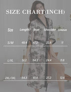 EPLAZA Silk Robes for Women Satin Robe Long Sexy Print Flower Kimono Loungewear Wedding Bridal Party