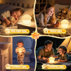 Mubarek Mushroom Lamp, Timer Mushroom Night Light for Kids, Dimmable & Easy Control Cute Lamp, Squishy Silicone Nightlight, Rechargeable Night Light for Baby Nursery, Cute Gifts Kawaii Decor