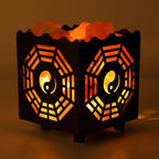 Himalayan Pink Salt Lamp Basket & Dimmer Cord Bulb