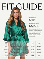 Turquaz Women's Bride Bridesmaids Silky Robe Satin Kimono Robes for Women Lingerie