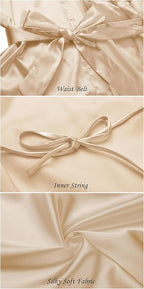 Women's Short Silky Robes Womens Satin Bathrobe Bride Bridesmaid Wedding Party Sleepwear Loungewear