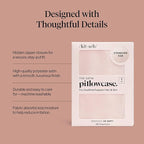 Kitsch Satin Pillowcase with Zipper for Hair & Skin - Softer Than Silk Pillow Cases, Smooth Cooling Satin Pillow Case, Wrinkle-Free, Machine Washable - Pillow Cases Standard Size (19x26) - Blush