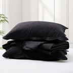 IR Imperial Rooms 10 Pack Twin Quilt Bedding Set (68" x 86") - Bulk Wholesale for Hotels, Guest Bedroom & Airbnbs - Lightweight Microfiber Reversible Floral Embossed Quilts Bedspreads (Black)