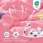 Kivik Breathable Weighted Blanket 3 lbs, Cooling Small Weighted Blankets, Ultra Soft Heavy Throw for Relaxing & Sleeping, Machine Washable, 36 x 48 Inches, Cute Cat Printing, Pink