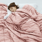 Weighted Idea Weighted Blanket for Adults (Coral Pink,60"x80",15lbs) Cooling Breathable Heavy Blanket with Premium Glass Beads All-Season Soft Thick Comfort