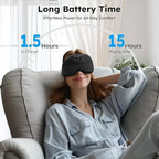LC-dolida White Noise Sleep Mask, 3D Sleep Headphones with 16 Soothing Sounds, Bluetooth 5.4 Sleep Eye Mask with Timer, Total Blackout Sleeping Headphones for Side Sleeper (Black) (Black)