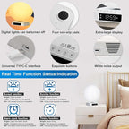 Sunrise Alarm Clock Wake Up Light - 3 Color LED Lamp with Sound & Light Awakening, Bioclock Adjustment & APP Control, Moon-Shaped Linen Lamp Shade for Bedroom Bedside
