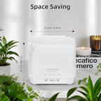 ASAKUKI Essential Oil Diffuser for Home, Large 700 ml Humidifier with Automatic Shut-Off, Quiet Aromatherapy Diffuser with 7 LED Lights for Living Room, Kitchen, Bedroom, Hotel - Pure White