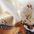 Valennia Women Long Silky Bathrobe Satin Kimono Robe Floral Printed Dressing Gown Sleepwear