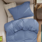 Bedsure Duvet Cover Twin/Twin XL Size - Soft Double Brushed Bedding Set for Kids & Adults, Zipper Closure, 2 Pieces, Includes 1 Duvet Cover (68"x90") & 1 Pillow Sham, NO Comforter, Slate Blue