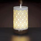 Earnest Living Essential Oil Diffuser for Home White Ceramic 100ml Aromatherapy Diffuser with 4 Timers 7 Night Lights and Auto Off Function (no Beep!) for Essential Oils Version 2