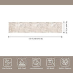 3x15 Ft Long Hallway Runner Rug – Non-Slip Washable Kitchen Floor Rug with Rubber Backing, Modern Low Pile Thin Wide Carpet Runners for Bedroom, Entryway Indoor (Beige Grey,3x15)