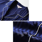SIHA Satin Silk Pajamas for Women Pajama Set With Long Sleeve Button-Down Satin Pajamas Sleepwear XS-3XL