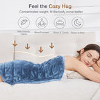 Alomidds Weighted Blanket 7lbs for Adults, Cozy Breathable Weighted Lap Blanket, Small Weighted Blanket Travel, Weighted Lap Pad for Sofa, Couch, Bluish Gray, 29" x 24"