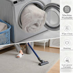 Solid Color Rabbit Fur Carpet, Ultra-Soft and Cozy, Perfect for Bedroom, Living Room Decor and Comfort (Beige, 4' x 6')