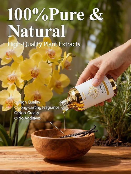 100% Pure Vanilla Essential Oil, 4 Fl Oz, Vanilla Oil for Diffusers, Home Fragrance & Aromatherapy, Essential Oils for Diffusers for Home & Skin & Home Care, Candle Scents for Candle Making