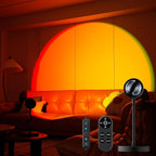 Sunset Lamp Projector with Remote Control and Button Switch,Multicolor Changing LED Projection Lamp 360 Degree Rotation Sunlight Lamp for Bedroom/Photography/Party/Tiktok Live/Room Decor/Gifts Women