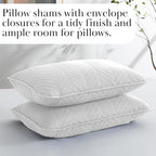 Southshore Fine Living, Inc. Oversized Quilt Bedding Set Lightweight, Prewash Fabric Soft Coverlet Bedspread 3-Piece, Matching Shams (108 in Wide x 98 in Long), King/California King, Chevron White