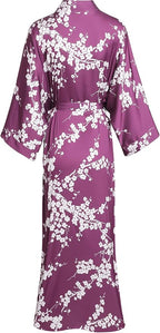Aensso Long Soft Lightweight Silky Kimonos Robes for Women, Luxury Japanese Floral Womens Kimono Robe
