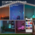 MOMILLA Smart Sunrise Alarm Clock with Wireless Charging, Wake up Light w/Bluetooth Speaker, APP Control White Noise Sound Machine, Compatible with Airpods/iPhone, Alarm Clocks for Bedrooms Adults