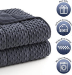 Topcee Weighted Blanket King Size (20lbs 80"x87"), Minky Dots Heavy Blanket for Woman, Man Sleeping, Soft, Cozy and Cooling Weighted Throw Blankets, Machine Washable, Grey