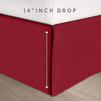 Elegant Comfort 8-Piece Pinch Pleated Comforter Set - All Season Complete Bed in a Bag, Includes 4pc Smart Sheet Set, Bed Skirt, Comforter, Matching Pillowcases and Shams, Twin/Twin XL, Wine Red