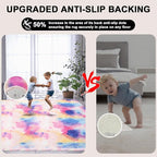 Rainbow Shag Area Rugs 6x9, Large Fluffy Soft Carpet, Plush Shaggy Rugs for Bedroom Girls, Kids Rooms, Fuzzy Nursery Rug for Baby's Toddler's Room, Clorful Rooms Decor for Teen Pastel Kawaii Princess