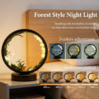 Runyangshi Forest Style Natural Citrine Night Light Healing Crystal USB Port 3 Colours Dimming Mode Lamp Suitable Night Lamp for Bedroom Home Decor Gift