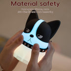Led Cute Frenchie Night Light, Dimmable Nursery Kawaii Lamps, Super Squishy Silicone USB Rechargeable Touch Control Bedside Lamp, Used for Camping Party Room Decor(Frenchie)