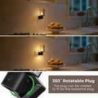 L LOHAS LED Night Light, 2 Pack Night Lights Plug into Wall, 3000K Warm White, Farmhouse Plug in Light with Dusk to Dawn Sensor, for Bedroom, Bathroom, Kitchen, Hallway