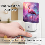 Tropical Bird Night Lights Plug Into Wall, Fantasy Fanciful Moon Clouds Summer Peach Led Night Lights Plug Into Wall Outlet for Living Room Entryway Kitchen Decor 1pcs