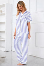 Umeyda Girls Womens Pajamas Set, Satin Silky Button Down Loungewear 2 Piece Short Sleeve Pants PJS Sets for Mommy Kids