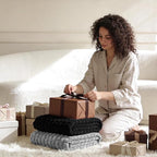BEDELITE Black Throw Blanket for Couch and Bed- Super Soft and Warm 3D Checkered Fluffy Fuzzy Fleece Blanket, Luxurious Plush Cozy Blanket for Room Decor Fall and Winter, 90x90 inches, Queen Size
