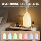 SALKING Essential Oil Diffuser, 100ml Aromatherapy Diffusers with Adjustable Mist Mode Timer Setting, Ultrasonic Diffusers for Essential Oils, Warm White Lights, 7 LED Colors, for Office Home