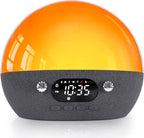 MOMILLA Sunrise Alarm Clock with Bluetooth Speaker, White Noise Sound Machine, Alarm Clocks for Heavy Sleepers Bedrooms, Wake up Light Night Lights Lamp, Chirstmas Gifts for Boys and Girls Adults