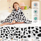 HOSUKKO Weighted Blanket - 7 lbs Cow Pattern Heavy Blanket - Breathable Blanket(41 * 60 inches, 7 lbs)