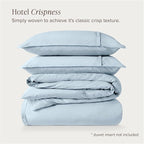 Bare Home 100% Organic Cotton California King Duvet Cover Set - Crisp Percale Weave - Lightweight & Breathable - Cooling Duvet Cover Set (Cal King, Winter Blue)