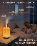 Onaboviva Essential Oil Diffuser - 2.4MHz Ultrasonic Ceramic Diffuser for Home, 120ml, Pulse&Continuous Mist, Bright/Dim/Breathing Lighting, Waterless Auto-Off, Aromatherapy Diffuser with USB Cable