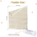 ZPECC Toddler Down Alternative Comforter, 39x47 Hypoallergenic Baby Blanket Quilt, Soft Breathable Lightweight All Season Kids Duvet Insert for Crib Stroller Cot Daycare, Cream Stripe